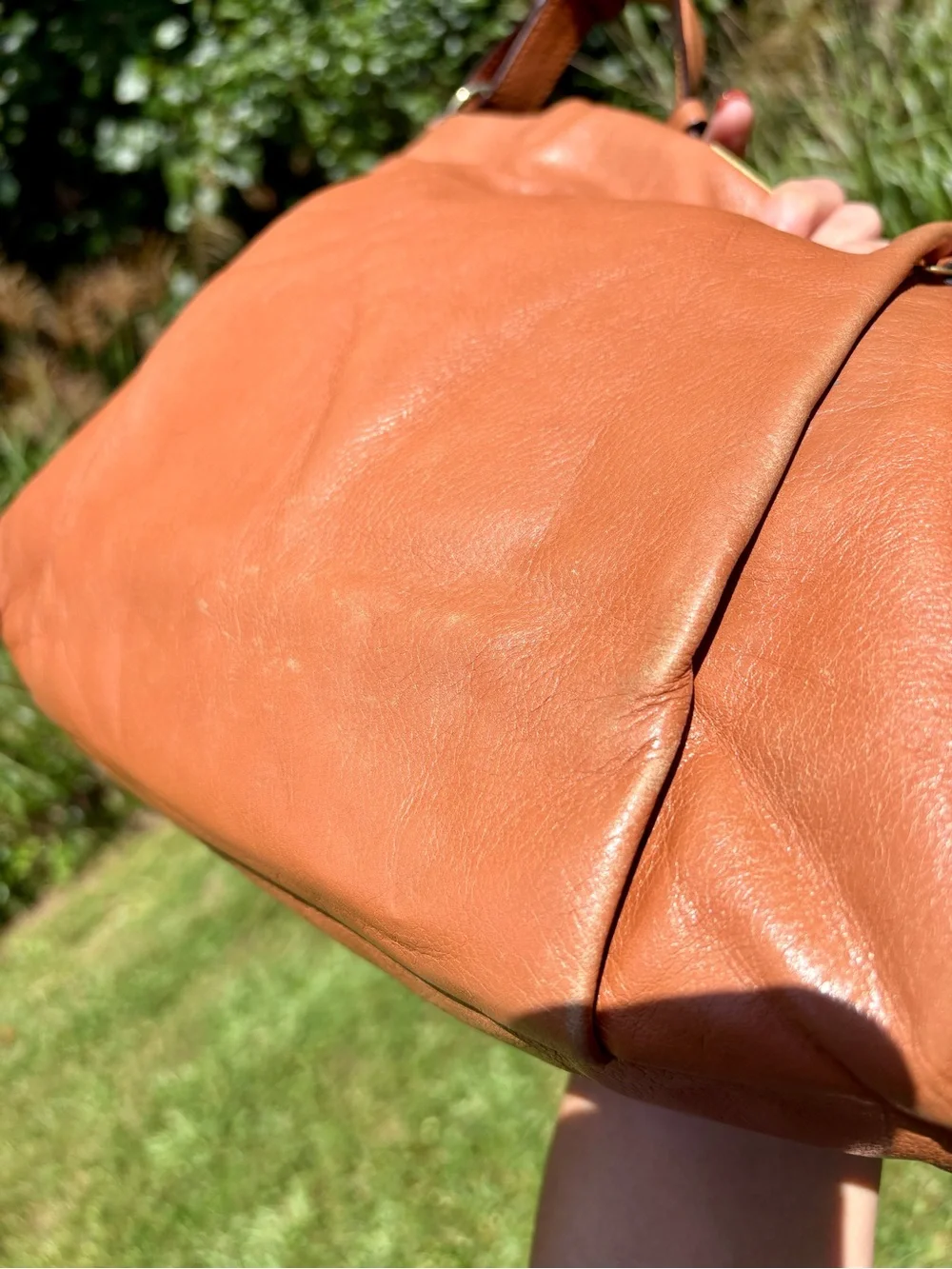 Coach Madison Isabelle 21224 Cognac Brown Leather Slouchy Hobo Shoulder Bag Y2K